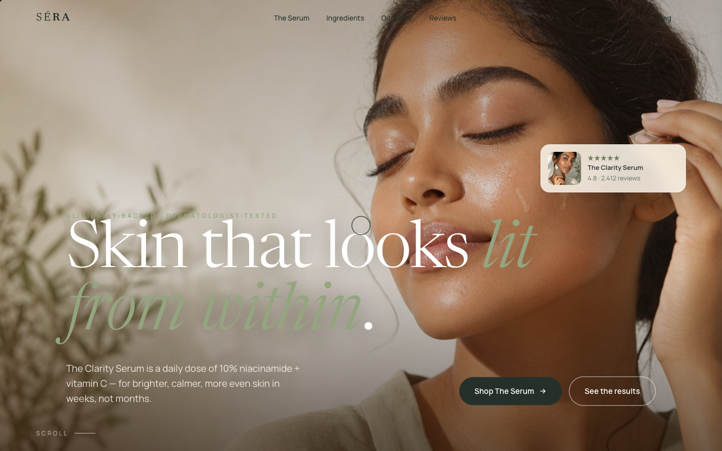 Skincare store theme preview