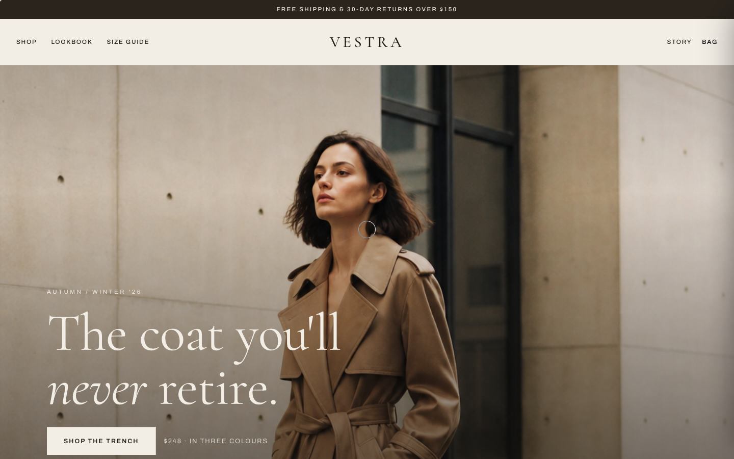 Apparel store theme preview