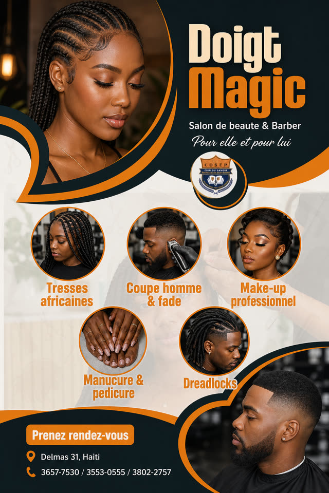 Beauty salon and barber banner designed by Bldscale
