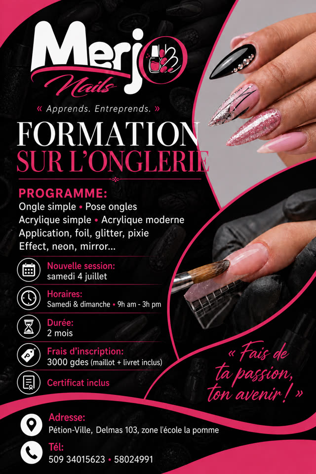 Nail academy flyer designed by Bldscale
